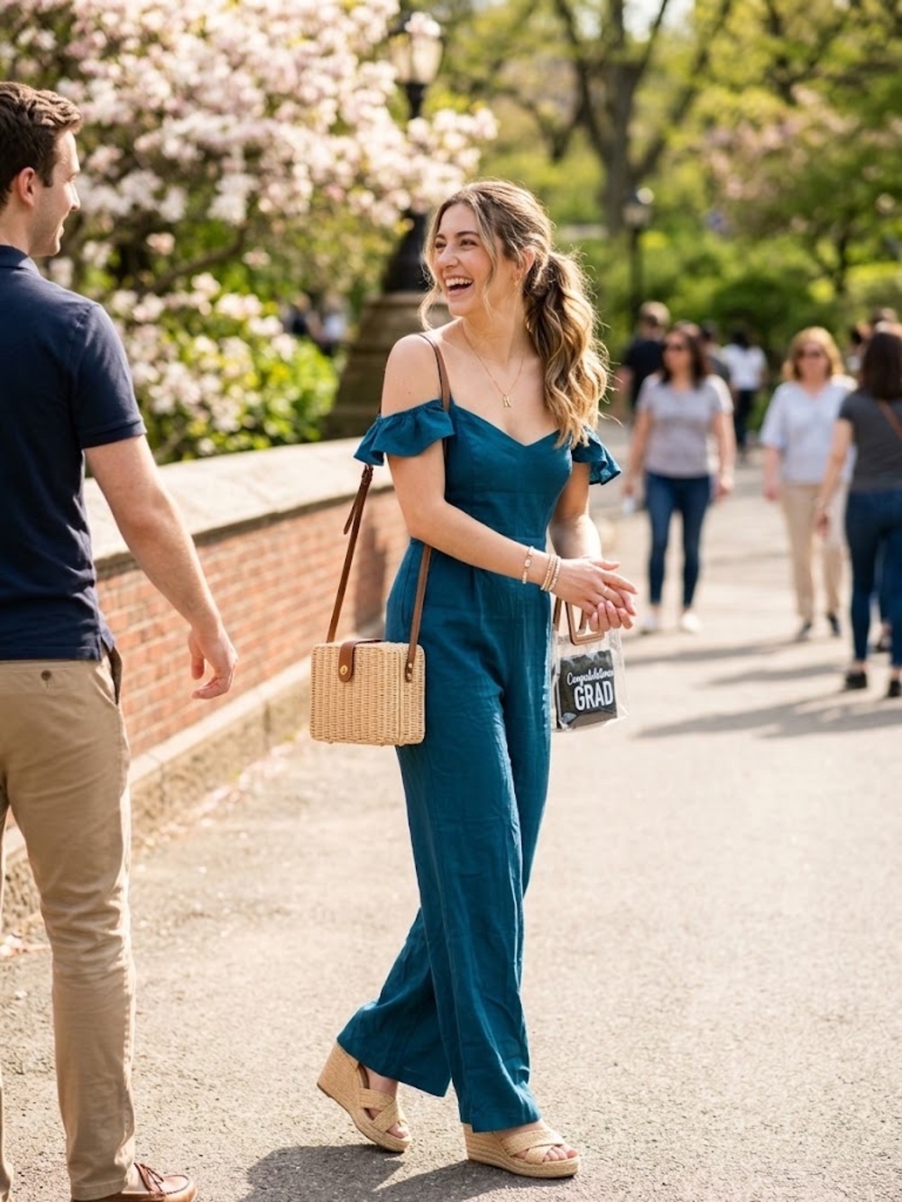 Teal Flutter Sleeve Jumpsuit - Wide Leg Ruffle Strap Long Romper from Boutique
